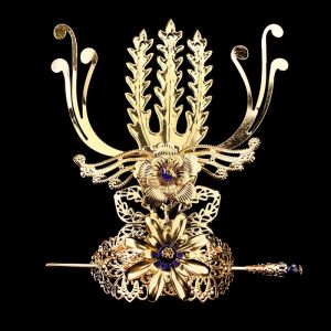 [Ready Stock] Antique mens hair band Crown Hanfu mens accessories hair accessories classical r Childe general hair band cos