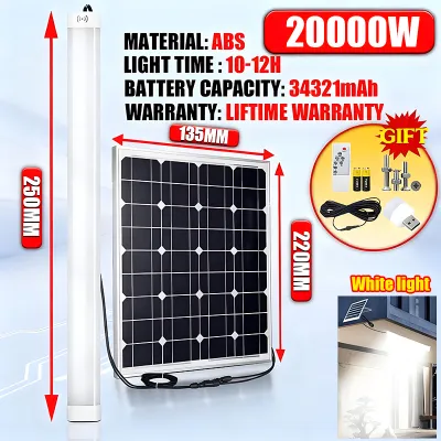 Solar Tube Light Outdoor Watherproof 80000W Solar Light Indoor Ceiling Light With Remote Control