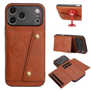 PU Leather Wallet Case For iPhone 17 Pro Max Car Magnetic Holder Card Slot Back Cover For iPhone17 Pro Air 17Pro Max Stand Funda