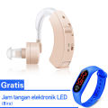 【Gratis Jam LED】Alat Bantu Dengar Telinga Original Murah Alat Pendengar Telinga Tuli Pendengaran Terbaik Hearing Aid Cyber Sonic Alat Bantu Dengar Hearing Aid. 