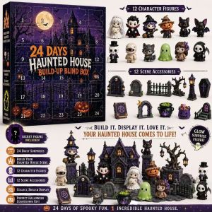 Đồ trang trí nhà cửa di động 24 Thiên Quỷ Ốc lắp ráp đồ chơi hộp mù lịch Halloween