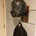 Wall-Mounted Storage Holder Motorcycle Helmet Rack Cloth Hooks Helmet Storage. 