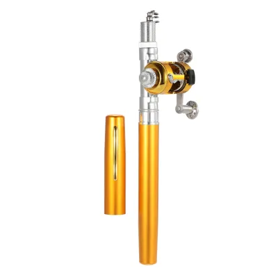 Fishing Rod Reel Combo Kit Set Mini Telescopic Portable Pocket Pen Fishing Rod Pole + Reel Aluminum Alloy Fishing Accessories