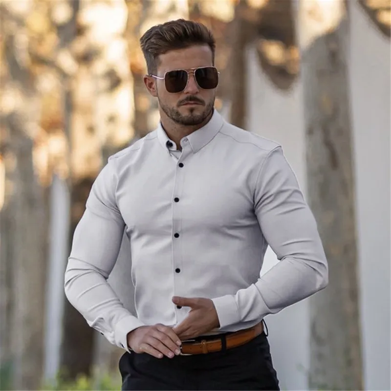 Regular Fit Best Slim Fit Button Down Shirts Mens Classic Long