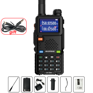 Baofeng K5 Plus Walkie Talkie 10W Full Band Two Way Radio LCD 999CH AM/FM Radio Type-C Fast Charging Frequency Copy NOAA Noise Reduce