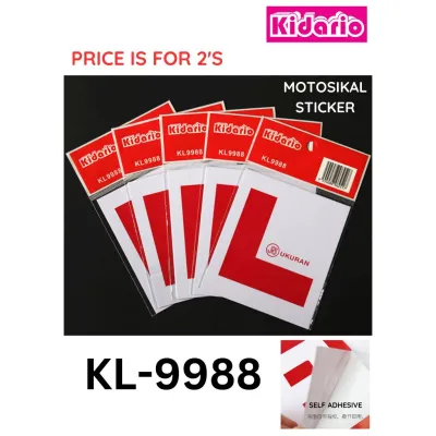 [ Ukuran JPJ - Price for 2pcs] L Sticker P Sticker Motor L License P License P Car Sticker | Pelekat P L