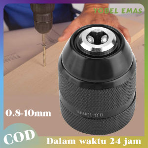 Keyless Drill Chuck Kepala Mesin Bor Tanpa Kunci 0.8 - 10 Mm Kepala Bor Chuck Drill Keyless Lock Self-Tighten Drill Chuck