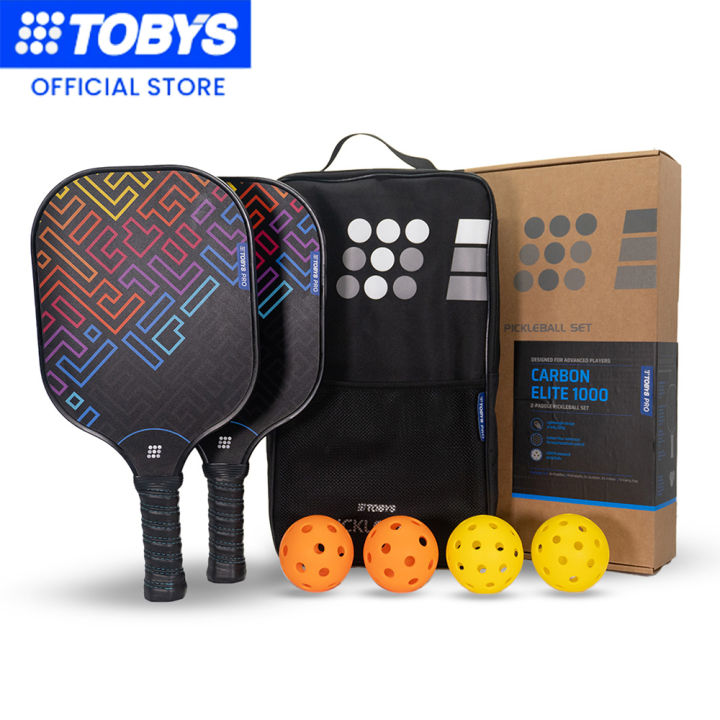 Toby's Rackets Toby's Pro Carbon Elite 1000 Pickleball Set | Lazada PH