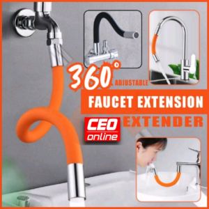 CEO Faucet Extension Extender Bathroom 360 Rotation Adjust Bending Faucet Splash Proof Universal Extension Basin