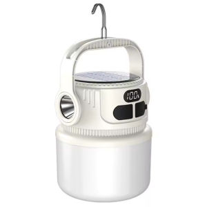 Solar Camping Light Portable Waterproof Rechargeable LED with Handhook for Outdoor Tent Blackout Emergency Survival Gear