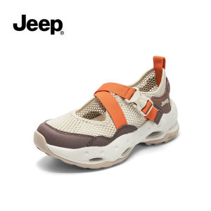Jeep Mary Jane sneakers đế dày nữ thoáng khí rỗng thoải mái giản dị Giày lưới