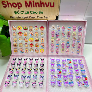 COMBO 5 Nhẫn phát sáng nhiều mẫu kuromi  labubu  capybara đồ chơi cho bé