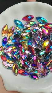 Mixed‑Size Marquise Flat‑Back Acrylic Rhinestones DIY Crystal Nail Art Decorations