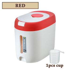 Worthbuy 10KG Rice Container 360° Sealed Lid Cereal Pet Food Storage Container With Measuring Cup