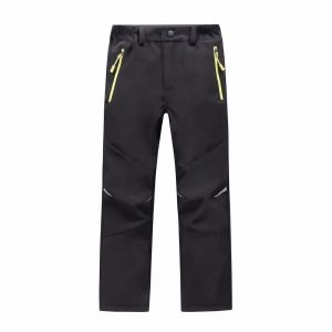 RUCHI Brand Waterproof Windproof Boys Girls Pants Children Outerwear Warm Trousers Sporty Climbing Trousers For 4-16 Years Old