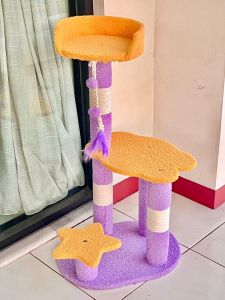Cat Tree Condo Box 3 Tingkat Panjatan Kucing Kitten Garukan Mainan Kucing
