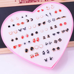 [Hot Bán Chứng Khoán Sẵn Sàng ] 36 Cặp Gói Set Bông Tai Dạng Hạt Hỗn Hợp Cho Nữ Hợp Kim Tai Đinh Tán Bông Tai Dễ Thương Nơ Hoa Trái Tim Hình Mèo Thời Trang Đồ Trang Sức Bán Buôn- Bông Tai Dạng Hạt Từ Trang Sức