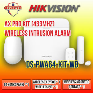 Hikvision DS-PWA64-Kit-WB Wireless Alarm Kit 64 Zones Mobile App Control Home Security