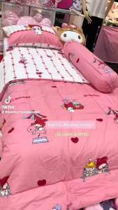 ผ้าปู ผ้าปู+นวม SANRIO ลาย MYMELODY ลิขสิทธิ์ของแท้ 100%