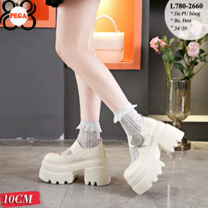 Giày Bupbe Da PU Bóng Đế Cao 10CM L780-2660