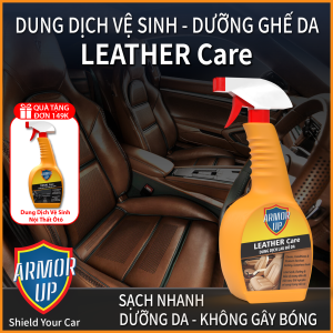 Dung Dịch Lau Dưỡng Ghế Da Ô tô - Armor Up Leather Care - 560ml - Công Thức pH Cân Bằng Bảo Vệ Chống Lão Hóa