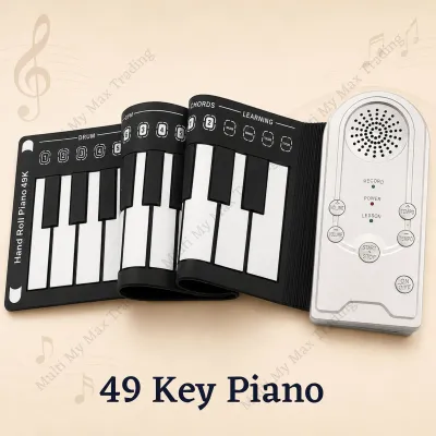 Ready Stock Portable 49 Keys Flexible Roll-Up Piano Electronic Soft Keyboard