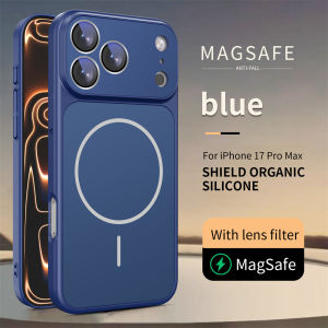 Luxury for Magsafe Magnetic Stand  Shockproof Phone Case for iPhone 17 Pro Max Air 16 Pro 15 14 13 Liquid Silicone Protect Cover