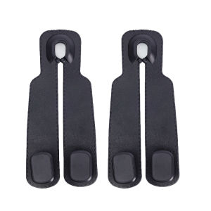 2PCS 2 in 1 Premium Leather Car Headrest Hook Hanger Phone Holder Foldable Backseat Organizer for Bag Purse Auto Interior Accessory