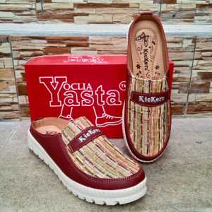 Promo 5.5 Sale Selop Wanita Aulia 49 Tikar Marun Mantiz Oclia Yasta Olshop