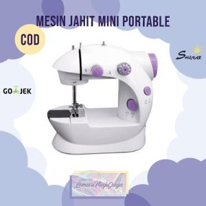 Best seller !! YUKI Mesin Jahit Mini portable / Mini sewing machine / Mesin jahit kecil ADA LAMPU LED! FREE BUBBLE WRAP! SHENAR - LEMARIMAJUJAYA