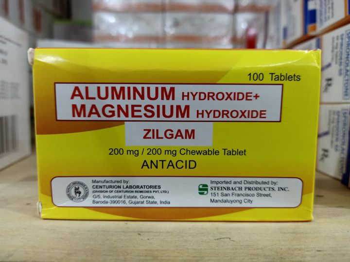Aluminum + Magnesium 200mg/200mg Chewable Tablet Zilgam 100's