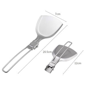 Foldable Cooking Utensils Set Stainless Steel Long Handle Shovel Spoon Spatula Kitchenware Camping Picnic BBQ Cookware Gadgets