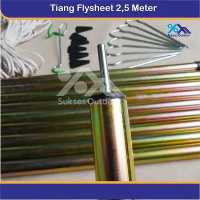 Tiang Flysheet 1 Set Lengkap Tinggi 25 Meter