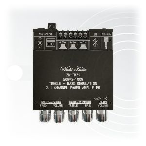 ZK-TB21Bluetooth Amplifier – 160W*2 + 220W Subwoofer High Power Digital Amplifier for Car & Home Audio