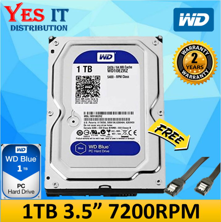 WD Western Digital 1TB / 2TB / 3TB / 4TB Blue 3.5 Desktop Hard Disk