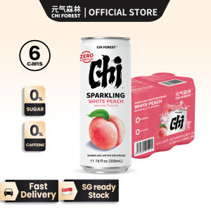 Chi Forest 元气森林 Sparkling Water Zero Sugar Free White Peach Cans Soda Drink 330ml [Genki Forest]