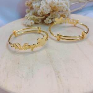 GL001 Gelang Nama Custom Kolong Bisa Di Stel Besar Kecil Bisa Buat Namamu Lapis Emas 24k Anti Karat