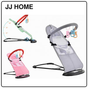 【JJ HOME】Adjustable Baby Rocking Chair|InfantCradle with BreathableMesh&Reclining Backrest