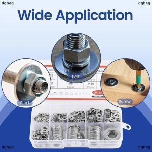 [COD] dgheg 180pcs Stainless Steel Washers O Ring Fasteners Gasket Set Assortment Kits M2 M2.5 M3 M4 M5 M6 M8 M10 Flat Washer Grommets