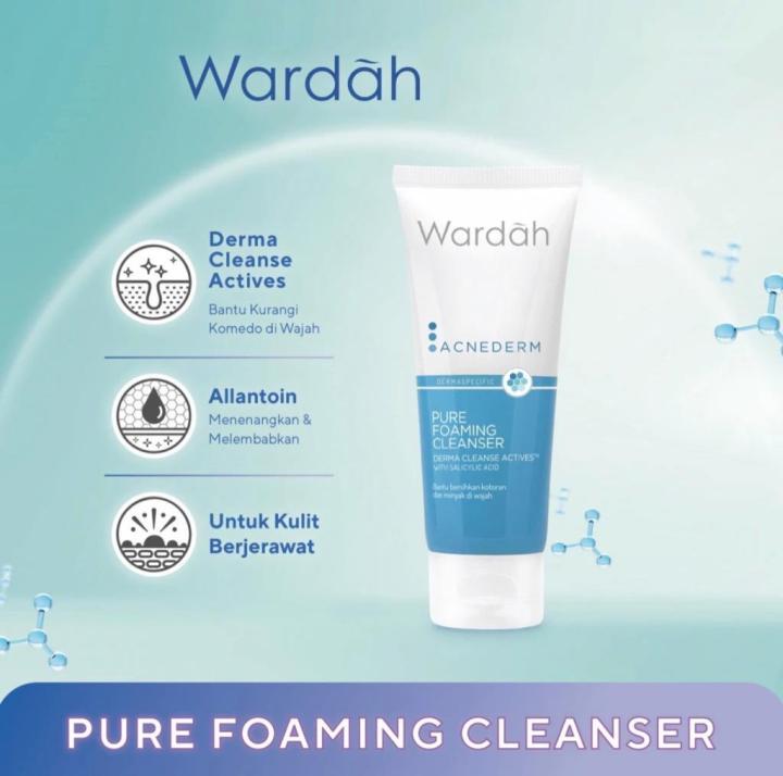 Wardah%20Acnederm%20Pure%20Foaming%20Cleanser%2060%20ml%20-%20Facial%20Wash%20dengan%20Allantoin%20-%20Pembersih%20Wajah%20Berjerawat%20-%20Image%205