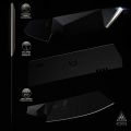 (Culinary Purposes Only) DALSTRONG Santoku Knife - 7" - Shadow Black Series - Razor Sharp - Black Titanium Nitride Coated - High Carbon - 7CR17MOV-X Vacuum Treated Steel- Sheath - NSF Certified. 