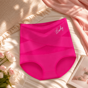 CNIEN8 Underwear Postpartum Shapers Mesh Cross High Waist Tummy Control Panties Briefs Seamless Slimming Shapewear Body Shaping