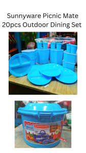 Sunnyware Picnic Mate 20pcs Outdoor Dining Set Convenient Picnic EssentialsThe Picnic Mate set