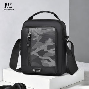 LouisWill Fashion Mens Shoulder Bag Messenger Bag Travel Bag Business Bag Large Capacity Handbag Lightweight Casual Bag Fashion Leisure Sport Street Bag for College Student