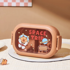 Hộp Cơm Bento Capybara Cute 2 Ngăn – Hộp Đựng Cơm Văn Phòng Đi Học Tiện Lợi LILA HCPY78