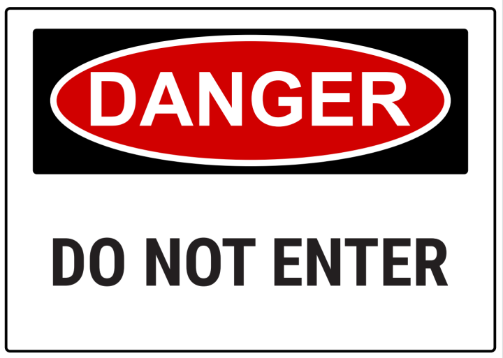 Laminated DANGER DO NOT ENTER SIGNAGE | Lazada PH