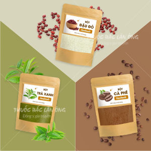 Combo bột cho da chai lì thâm sần tẩy da chết hiệu quả ( bột cafe bột đậu đỏ bột trà xanh)