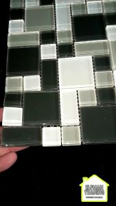 💯% Waterproof real glass and stone combination non-adhesive