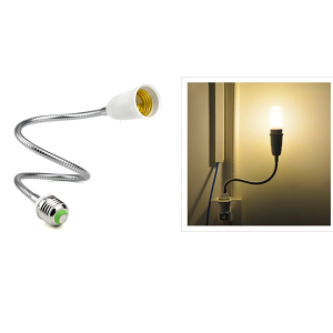 E27 Light Socket Extender Adapter E27 To E27 Socket Extender Flexible Gooseneck Adjustable Extension Socket Extender