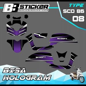 Decal Scoopy BISA HOLOGRAM Decal Scoopy Full Body Full Block Scd 86